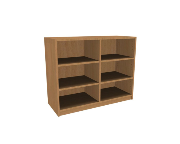 Regalschrank offen Mittelwand 4 Böden BxHxT 100x80x40cm